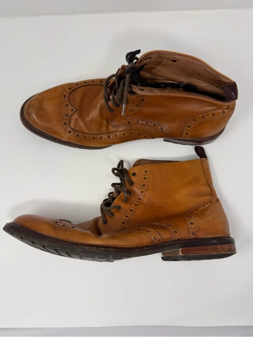 Gordon‎ Rush Wingtip Size 14 Laceup Boots, leather, stafford, preppy, boho, work